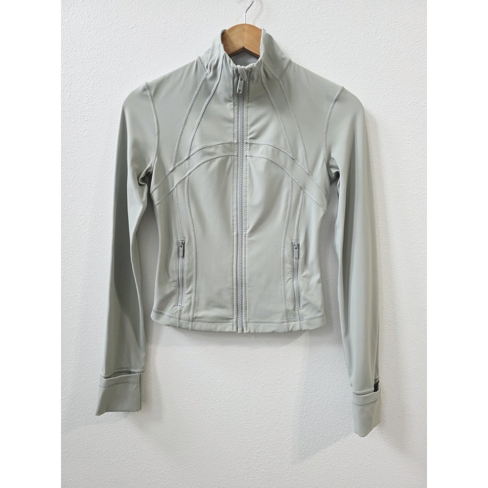 Lululemon Define Cropped Jacket Nulu Women's Size 4 Light Sage Green
